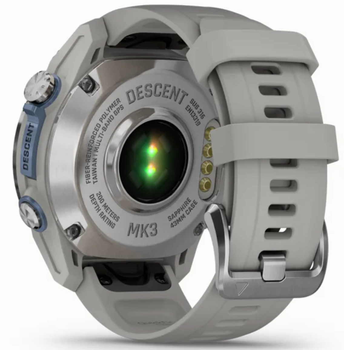 Garmin Descent MK3 Fog Grey Silicone Watch
