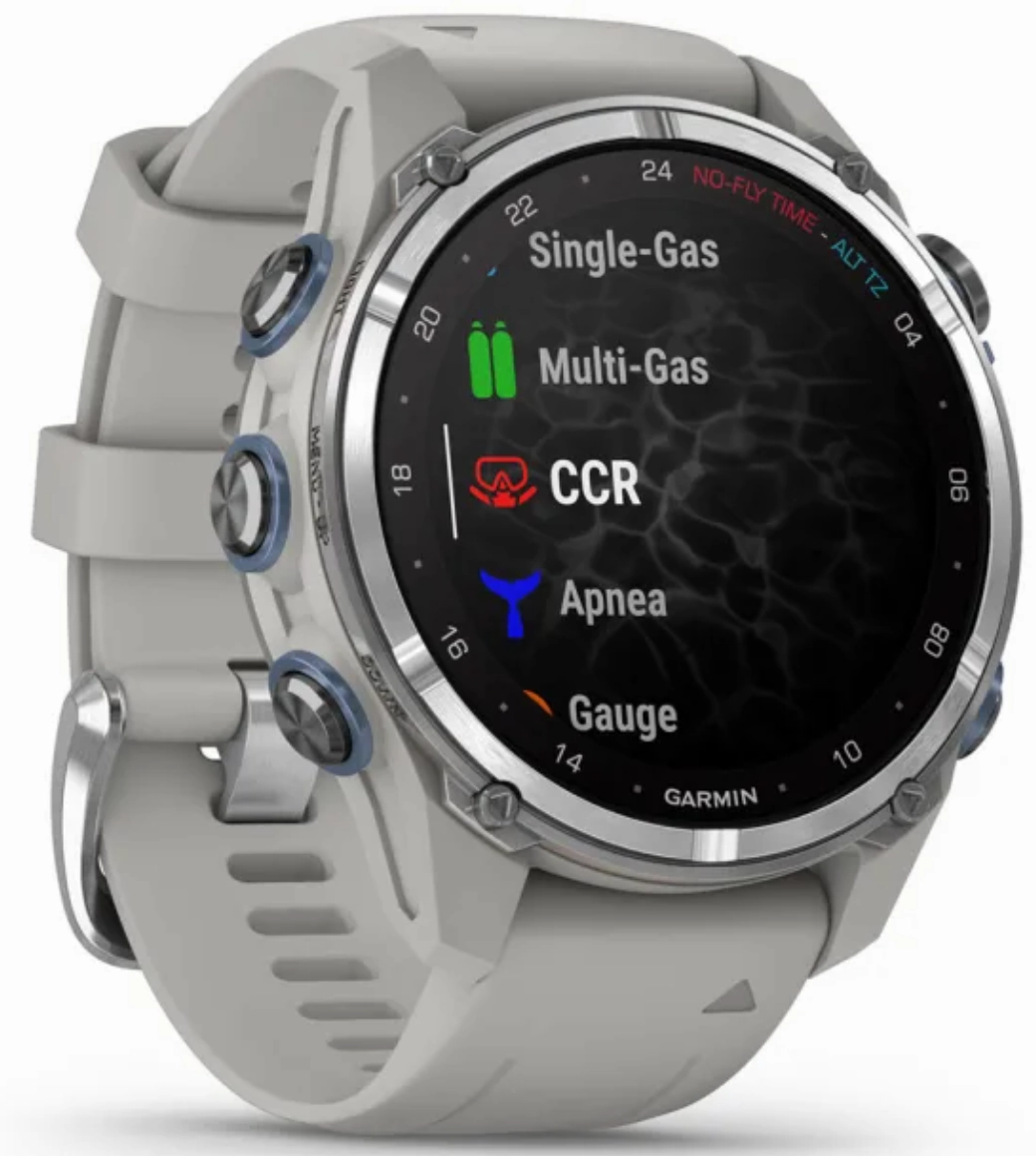 Garmin Descent MK3 Fog Grey Silicone Watch