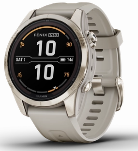 Garmin Fenix 7S Pro Sapphire Solar Soft Gold Watch