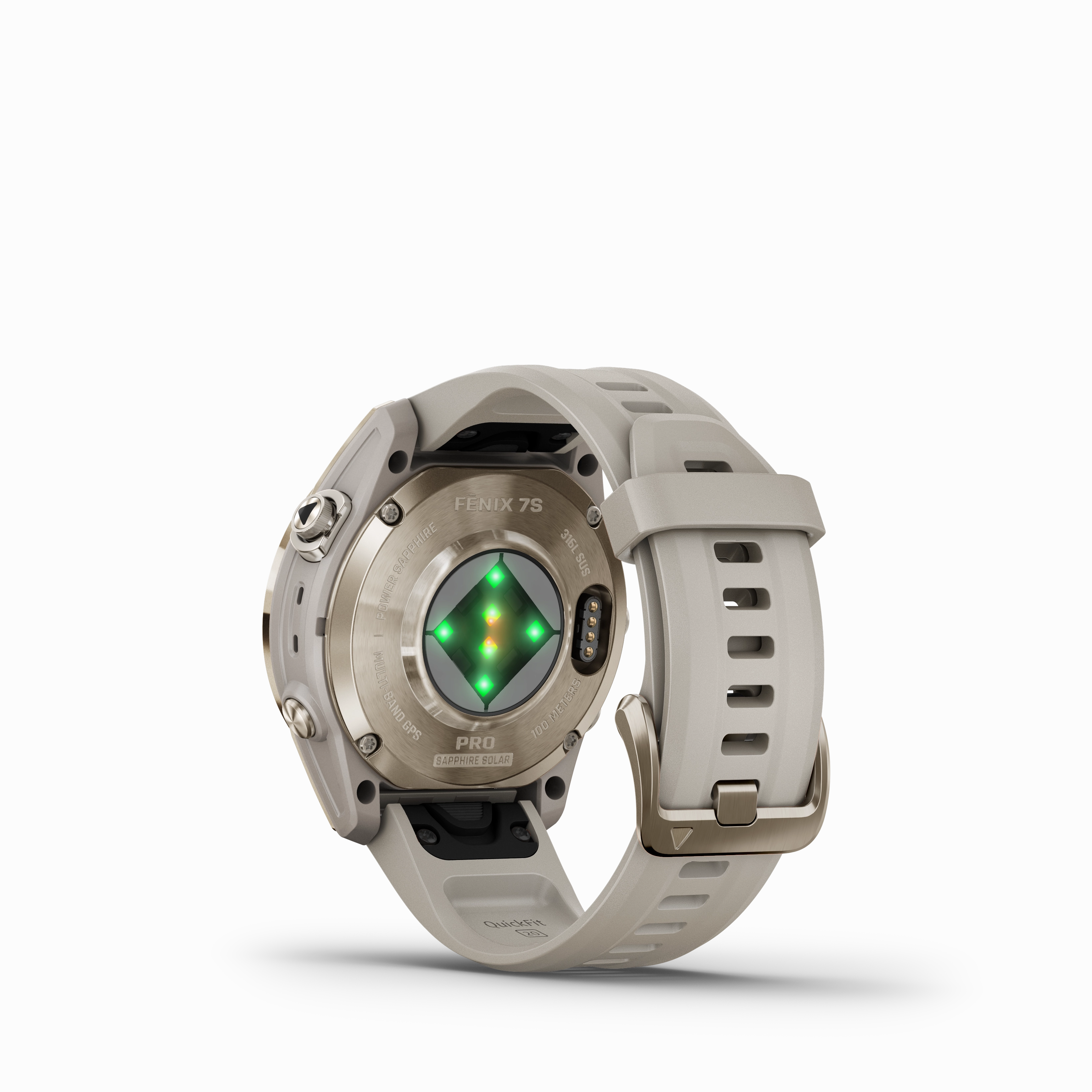 Garmin Fenix 7S Pro Sapphire Solar Soft Gold Watch