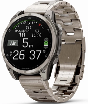 Garmin Fenix 8 47mm Sapphire AMOLED Titanium Bracelet Watch