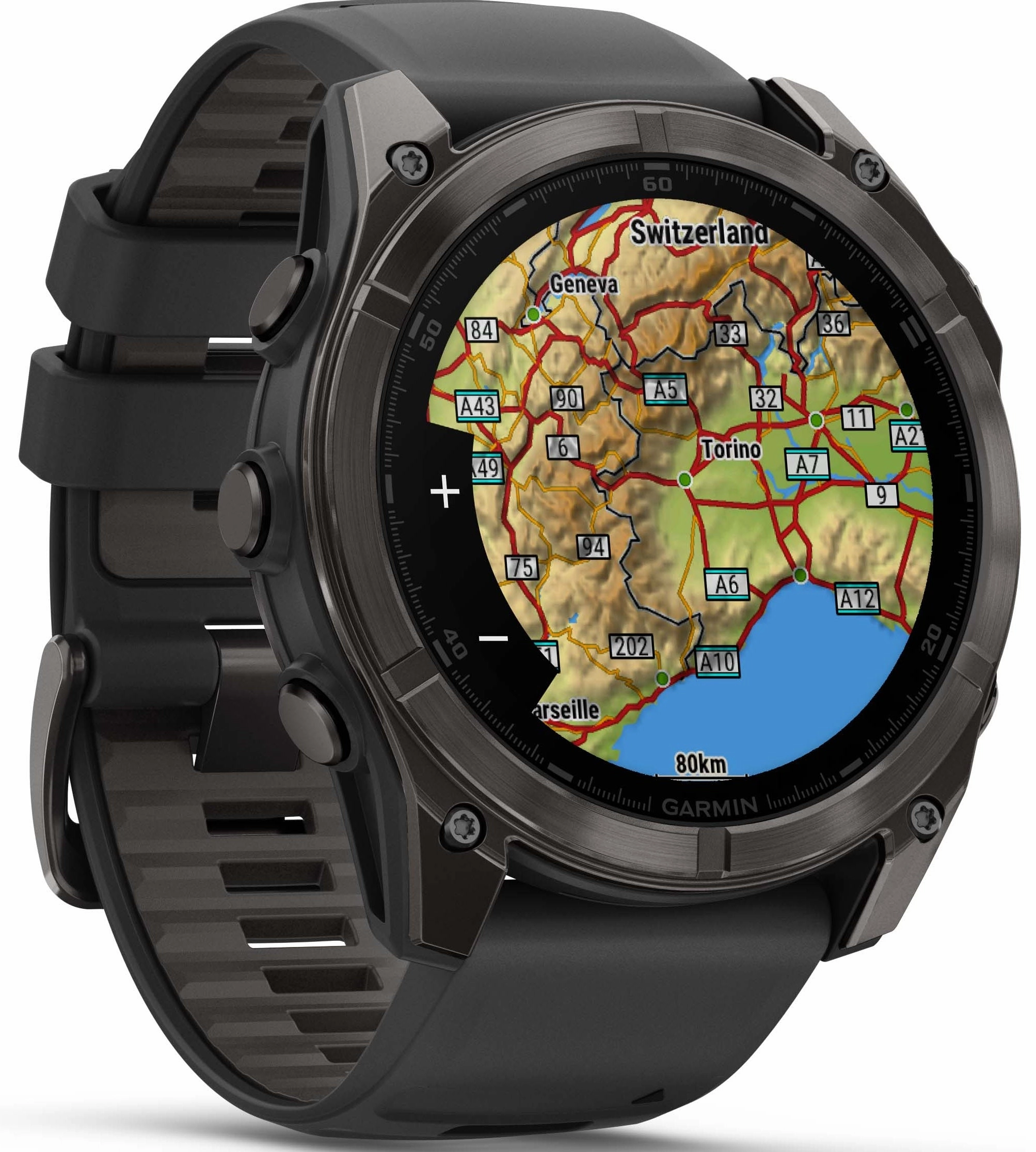 Garmin Fenix 8 51mm Sapphire AMOLED Carbon Grey DLC Titanium Black Watch
