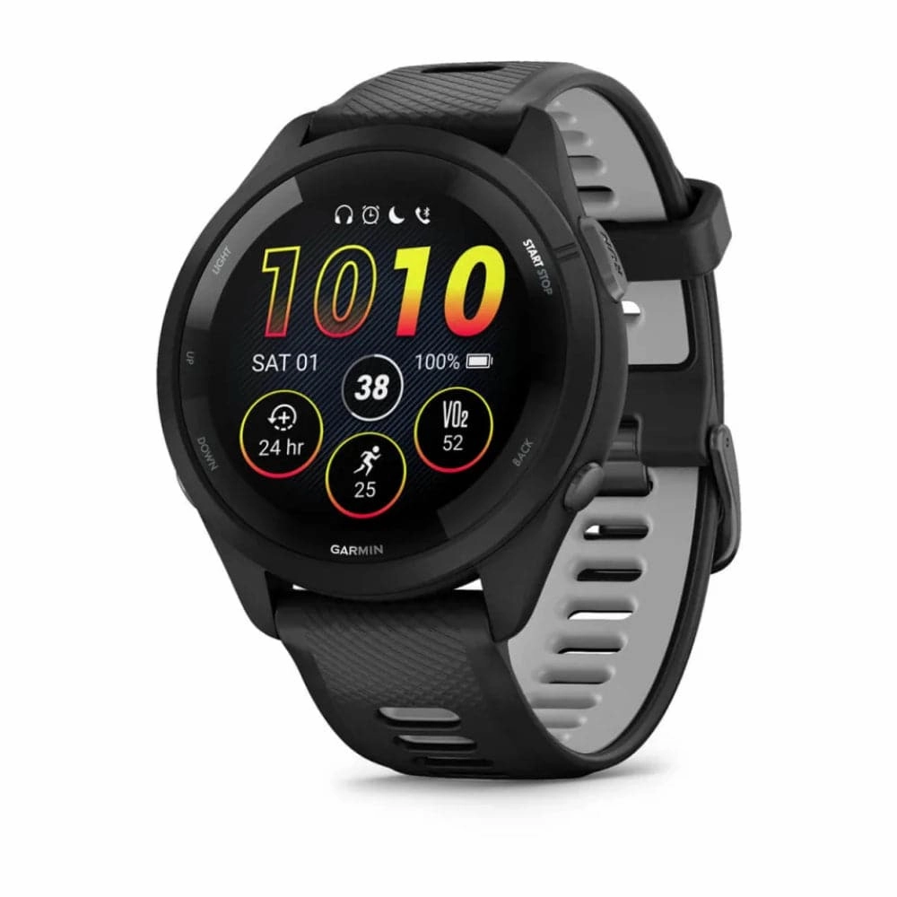 Garmin Forerunner 265 Black Silicone Strap Unisex Smartwatch GM-010-02810-50