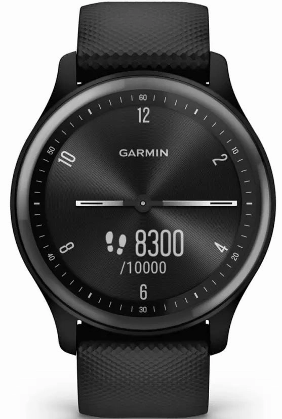 Garmin Vivomove Sport Silicone Band With Slate Accents Watch