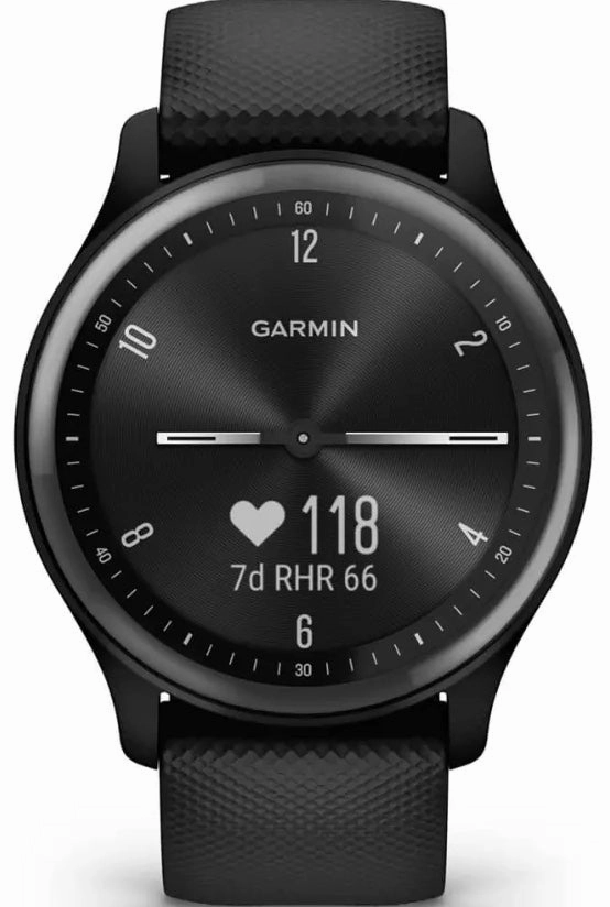 Garmin Vivomove Sport Silicone Band With Slate Accents Watch