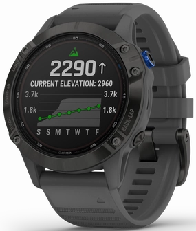 Garmin Watch Fenix 6 Pro Solar Black With Slate Grey Band D