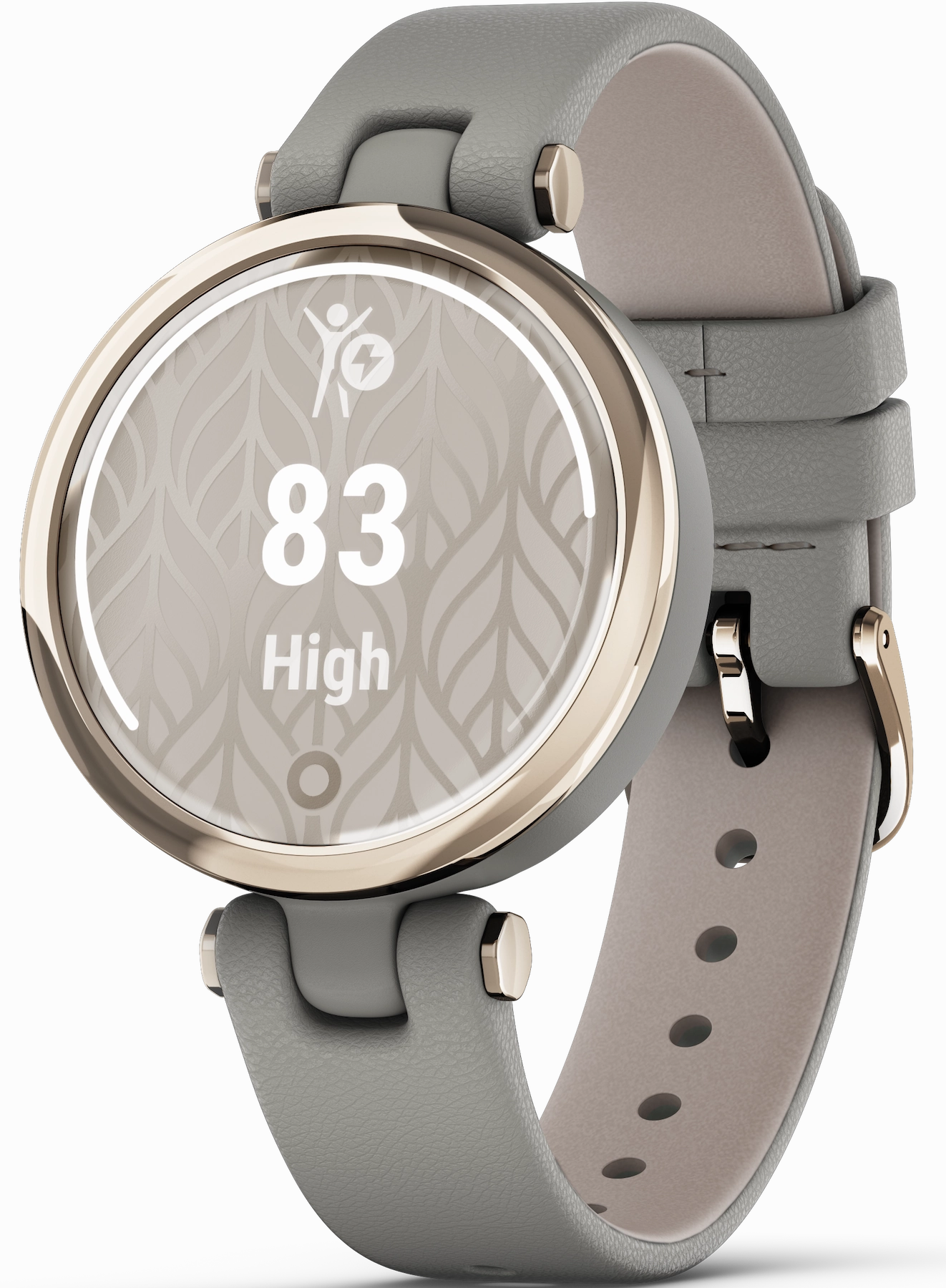 Garmin Watch Lily Cream Gold Case And Italian Leather Band D