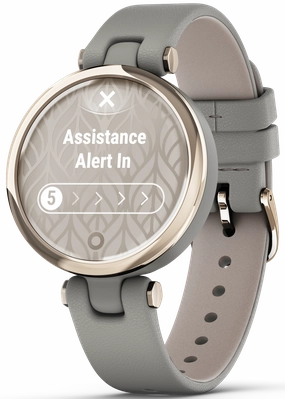 Garmin Watch Lily Cream Gold Case And Italian Leather Band D