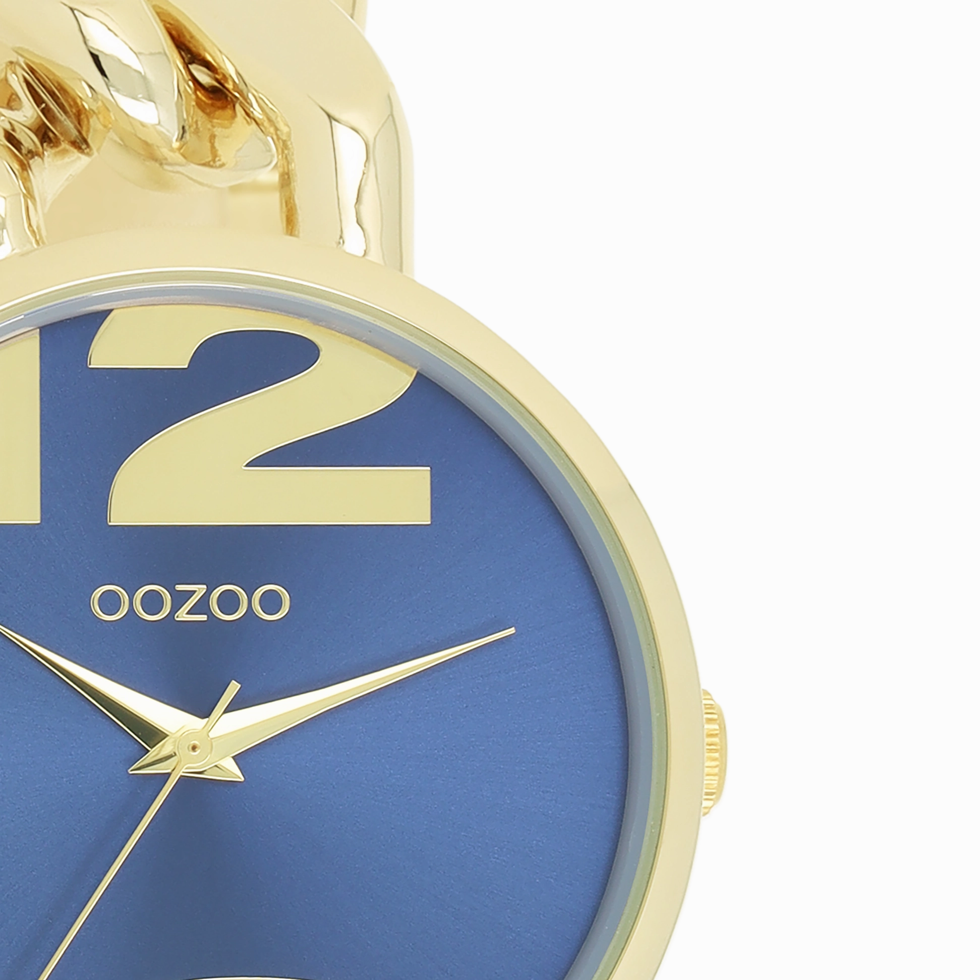 Gold coloured OOZOO watch with chunky chain bracelet - C11351
