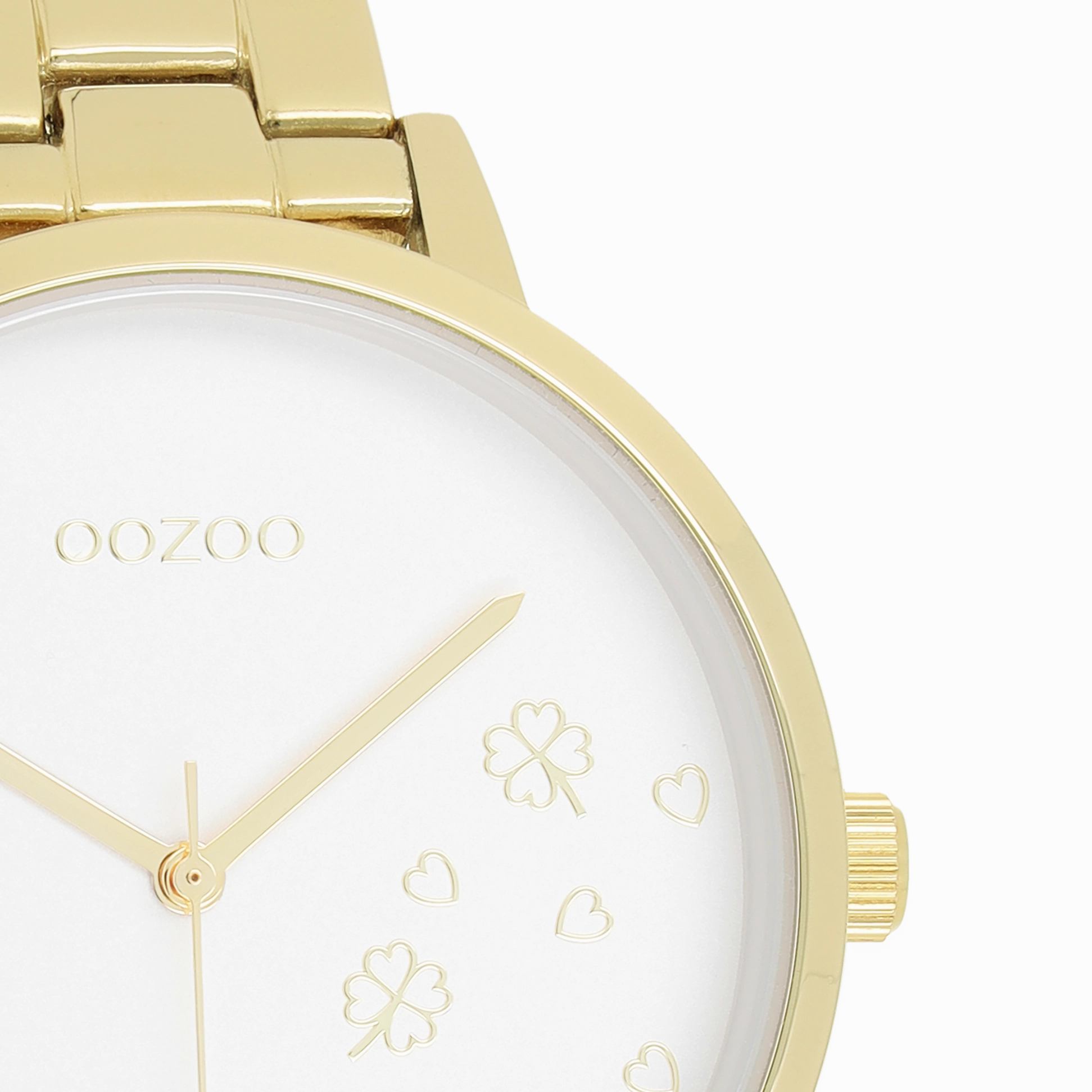 Gold coloured OOZOO watch with stainless steel bracelet - C11122