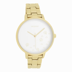 Gold coloured OOZOO watch with stainless steel bracelet - C11122