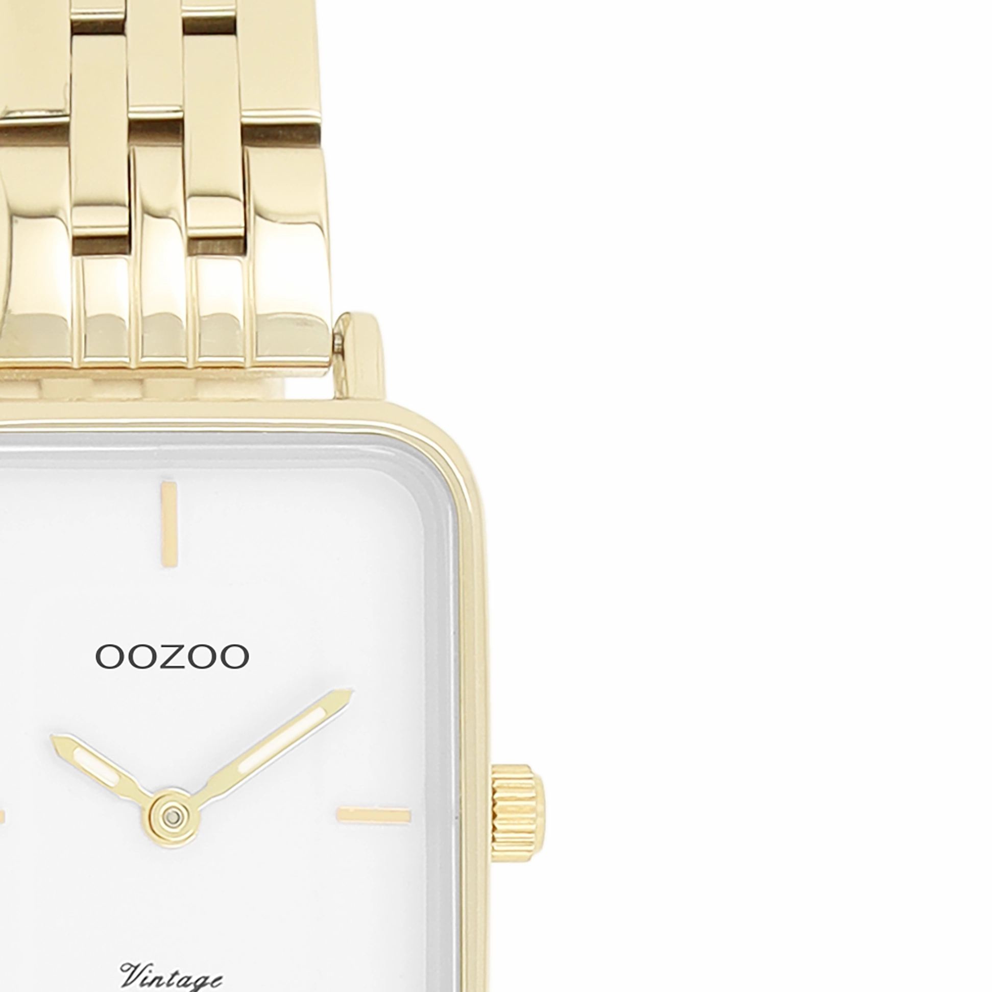 Gold coloured OOZOO watch with stainless steel bracelet - C20418
