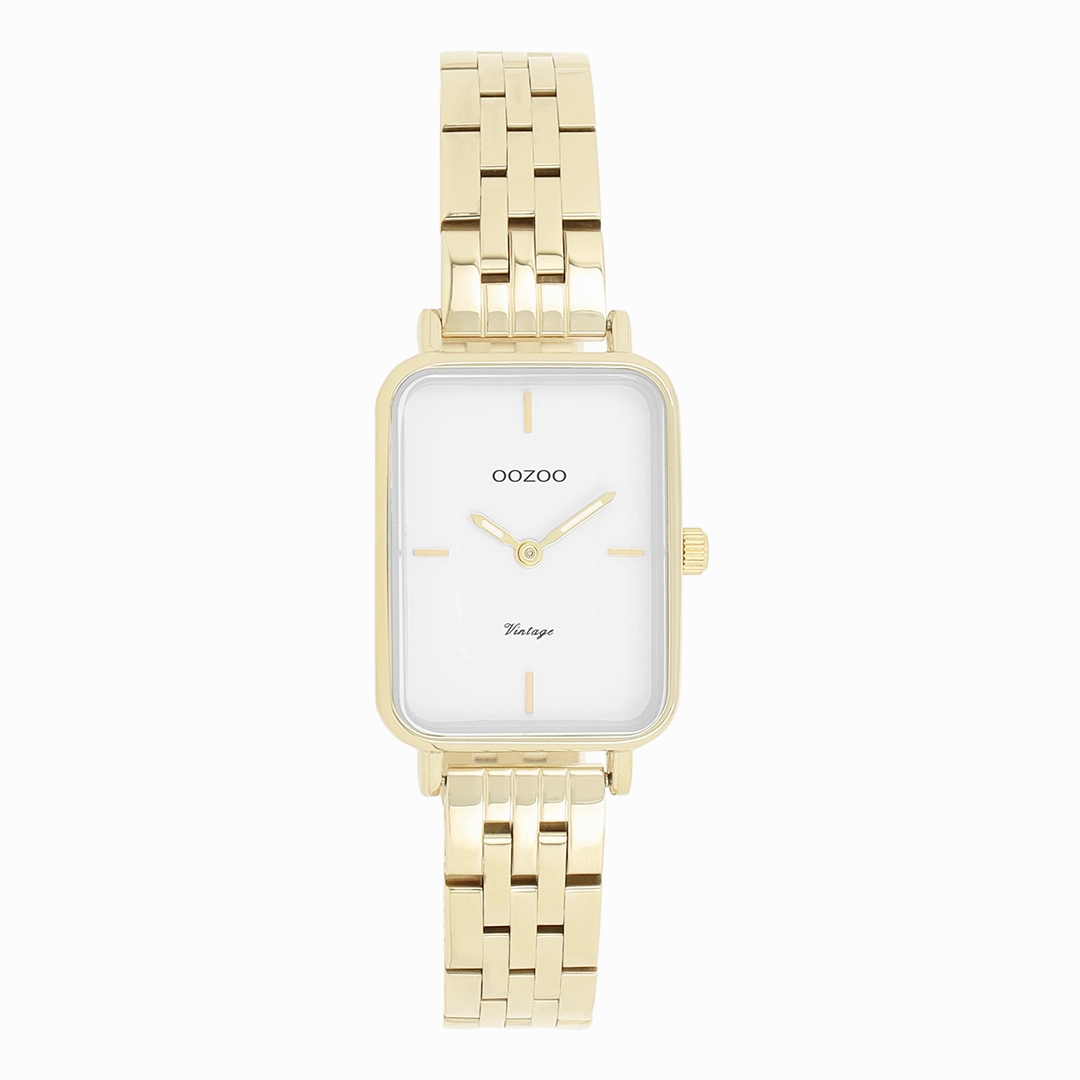 Gold coloured OOZOO watch with stainless steel bracelet - C20418