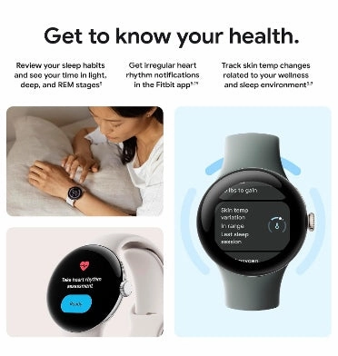 GOOGLE PIXEL WATCH 2 SILVER/BAY