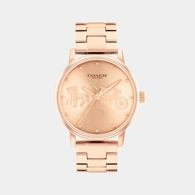 Grand Women Quartz Rose Gold Dial Analog Stainless Steel Watch 14503076
