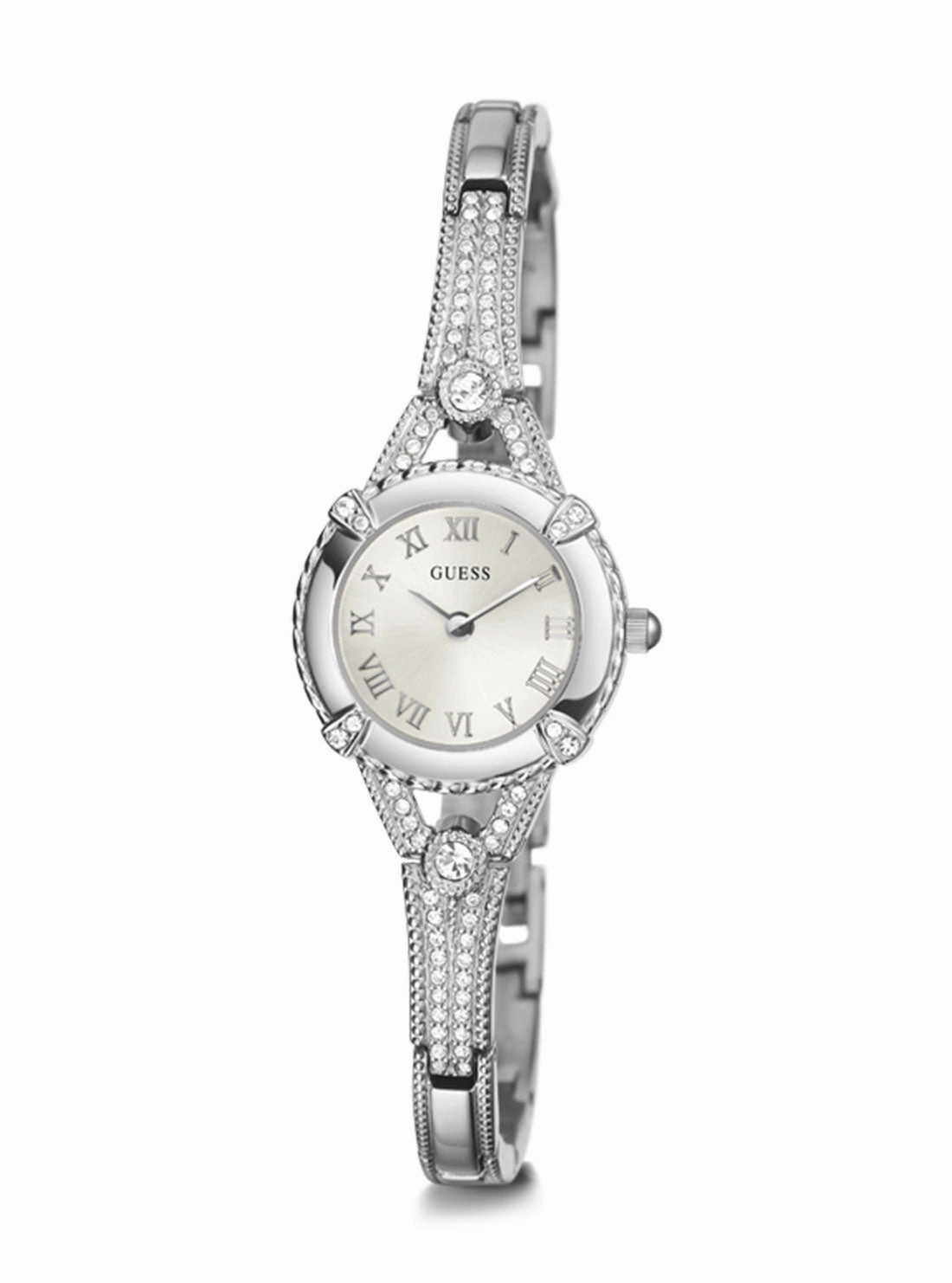 Guess Angelic Silver Dial Silver Bracelet Watch W0135L1