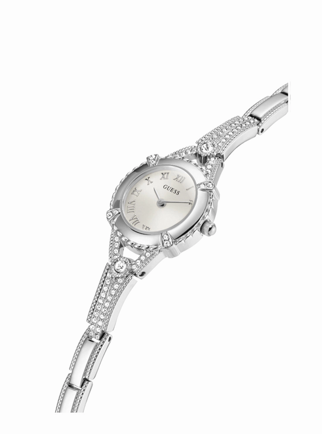 Guess Angelic Silver Dial Silver Bracelet Watch W0135L1