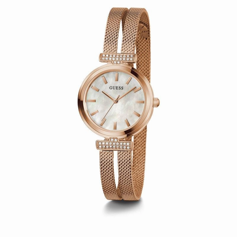 Guess Array Rose Gold Ladies Analog Watch GW0471L3