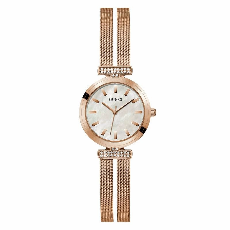Guess Array Rose Gold Ladies Analog Watch GW0471L3