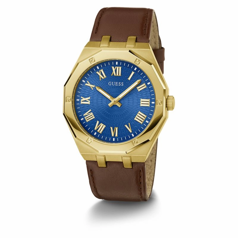 Guess Asset Blue Dial Analog Watch