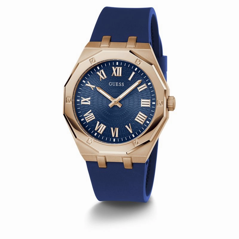 Guess Asset Blue Dial Analog Watch