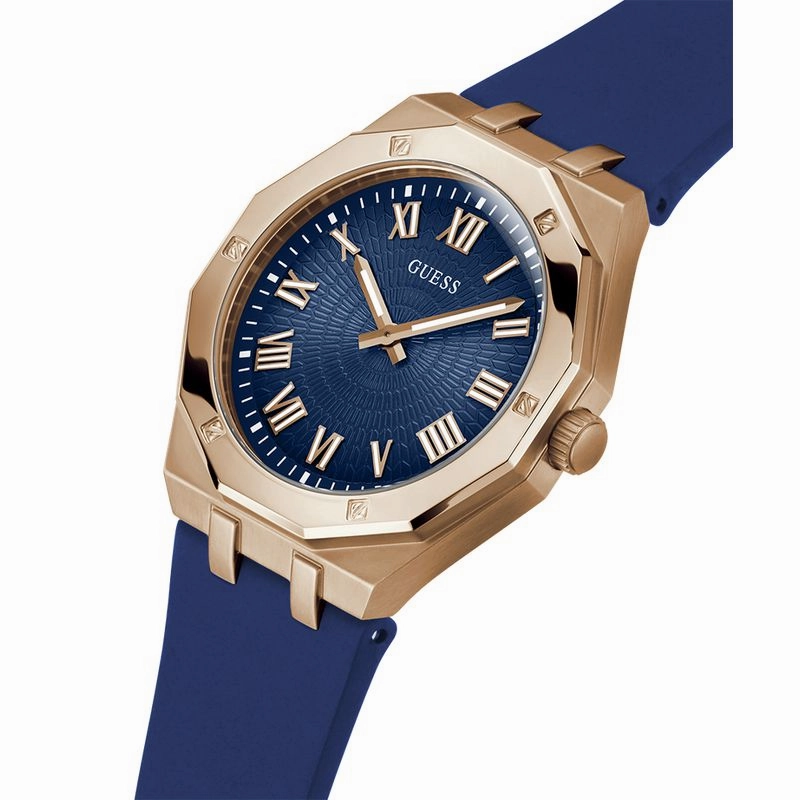 Guess Asset Blue Dial Analog Watch