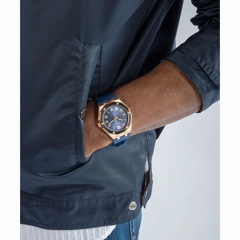 Guess Asset Blue Dial Analog Watch