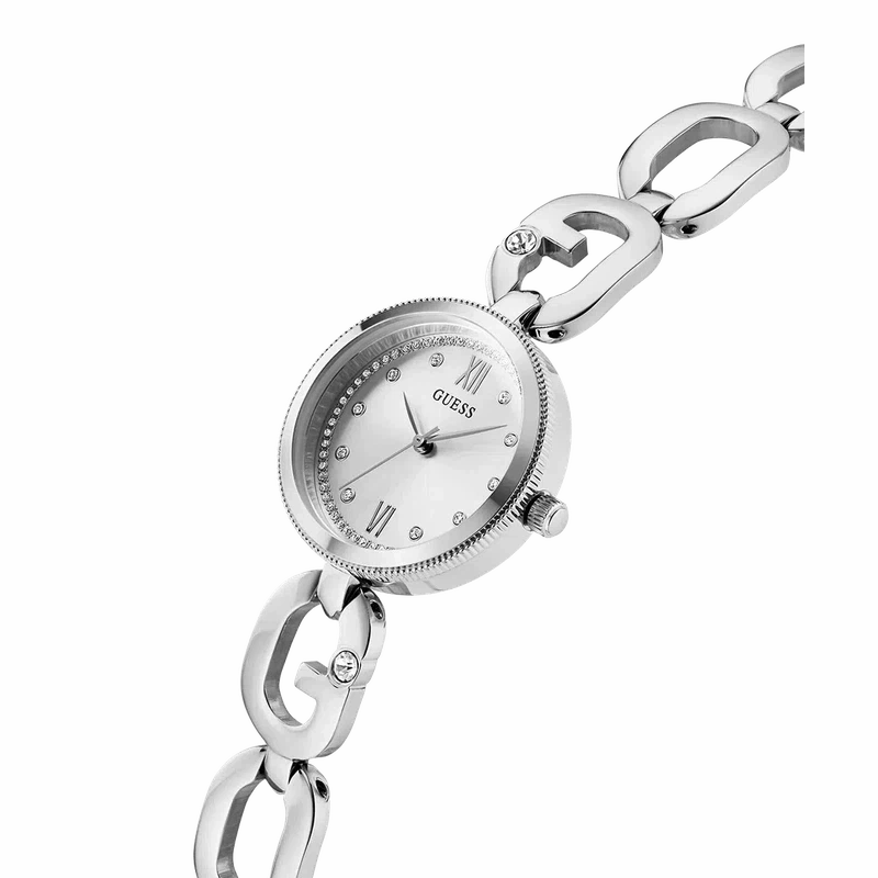 Guess Empower Silver Dial Analogue Watch