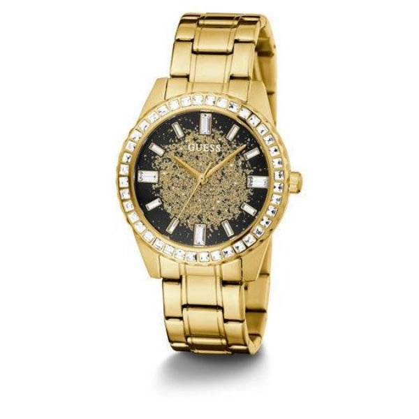 Guess Glitter Burst Gold Tone Analog Ladies Watch GW0405L2