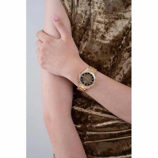 Guess Glitter Burst Gold Tone Analog Ladies Watch GW0405L2