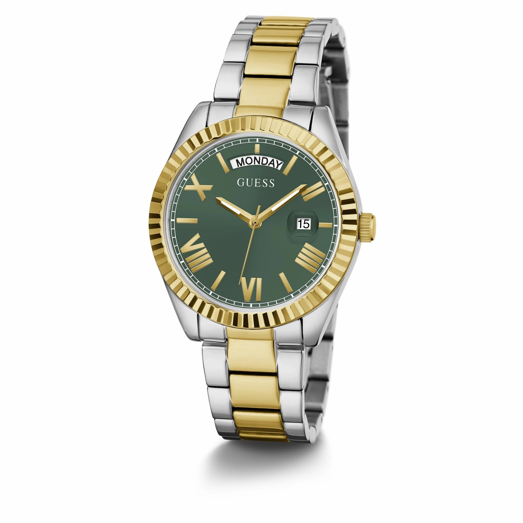 Guess Gold Green Luna Day-Date Watch GW0308L5