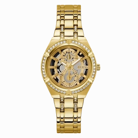 Guess Ladies Gold Tone Multi-function Watch GW0604L2