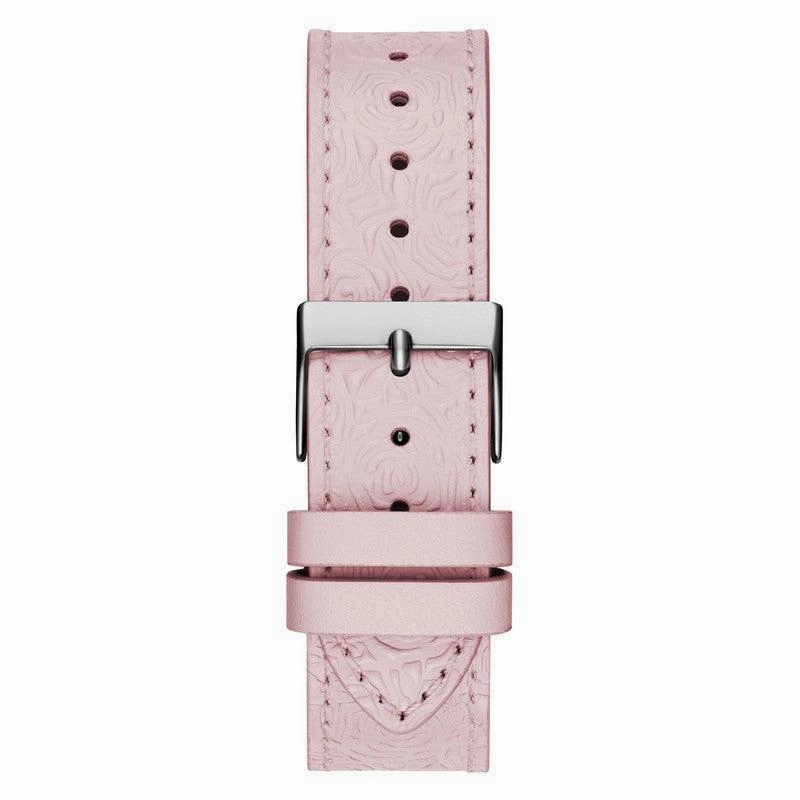 GUESS Ladies Pink Silver Tone Analog Watch GW0529L1