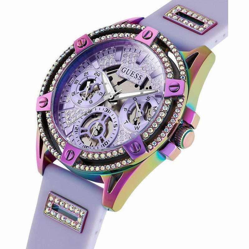 GUESS Ladies Purple Iridescent Multi-function Watch GW0536L4