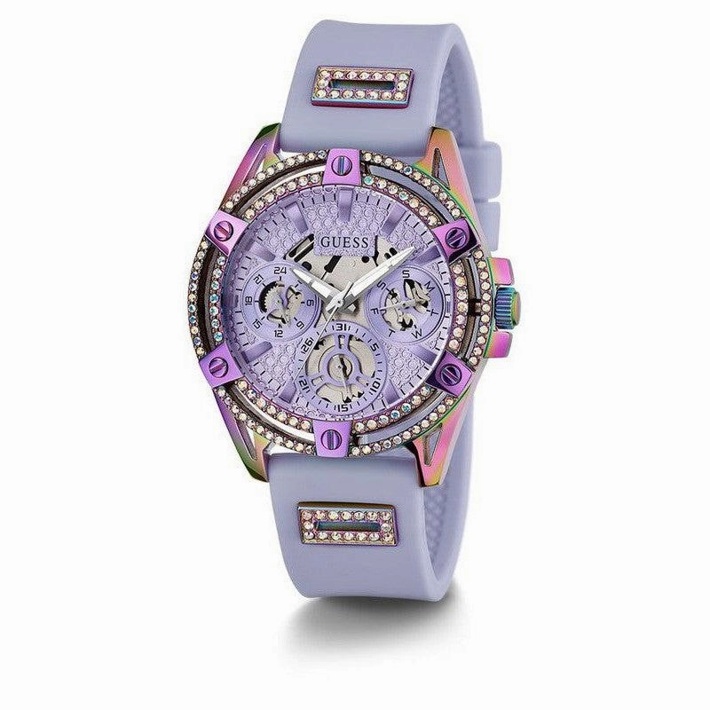 GUESS Ladies Purple Iridescent Multi-function Watch GW0536L4