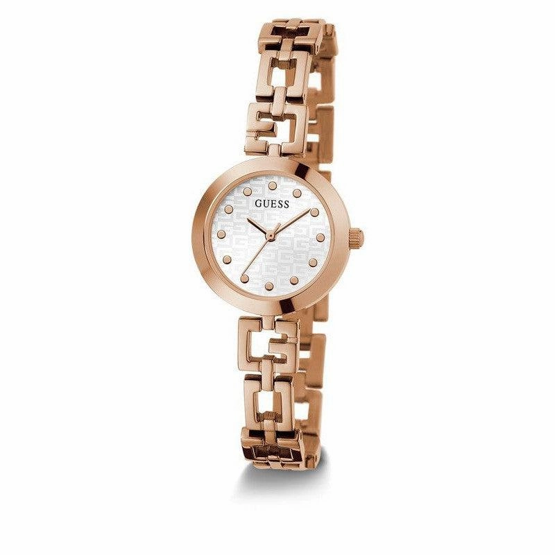 GUESS Ladies Rose Gold Tone Analog Watch GW0549L3