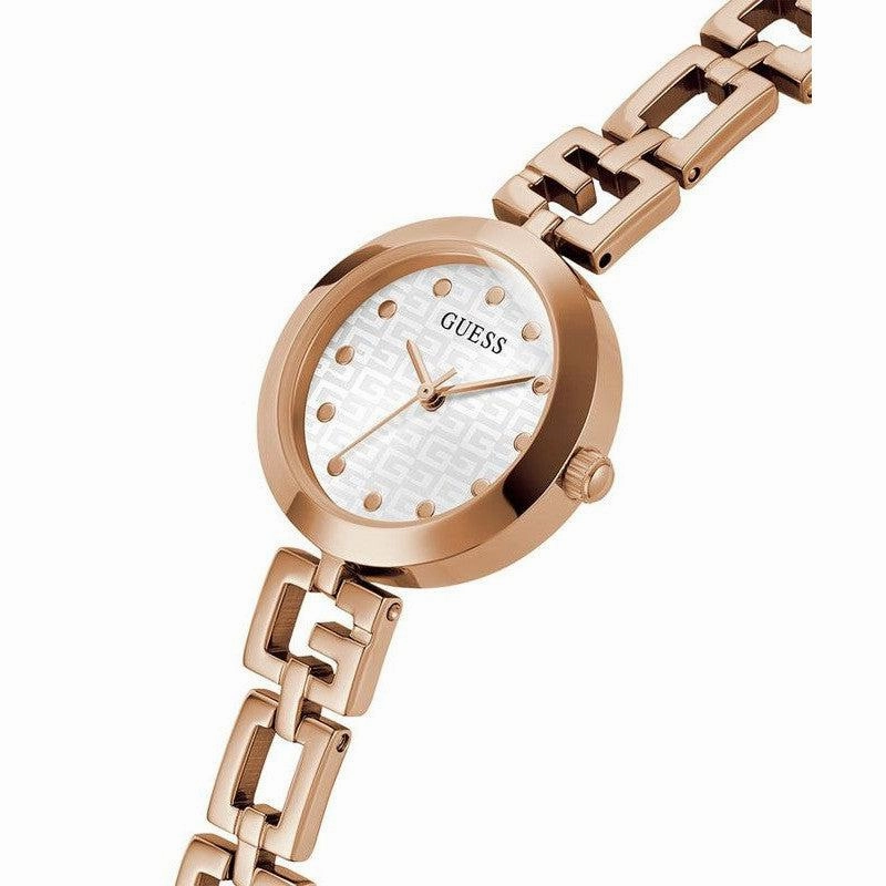 GUESS Ladies Rose Gold Tone Analog Watch GW0549L3