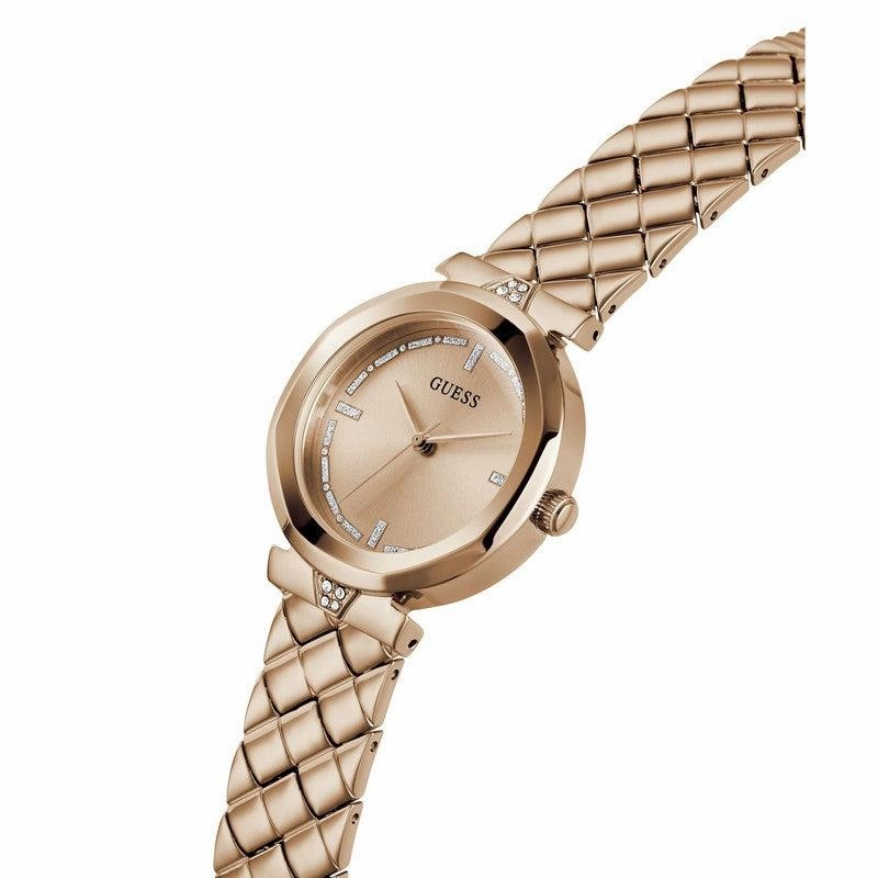 Guess Ladies Rose-Gold Tone Analog Watch GW0613L3