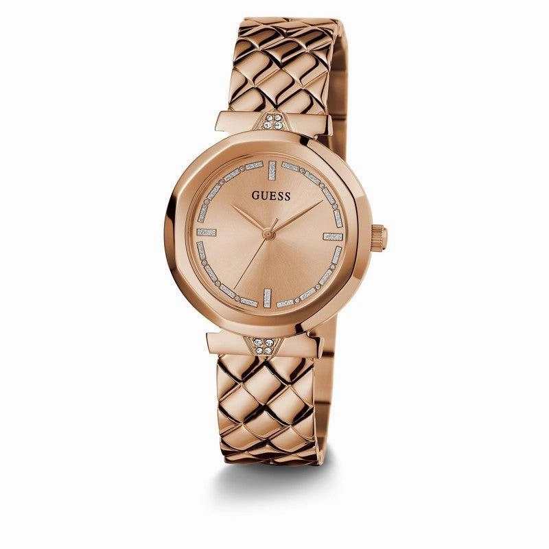 Guess Ladies Rose-Gold Tone Analog Watch GW0613L3