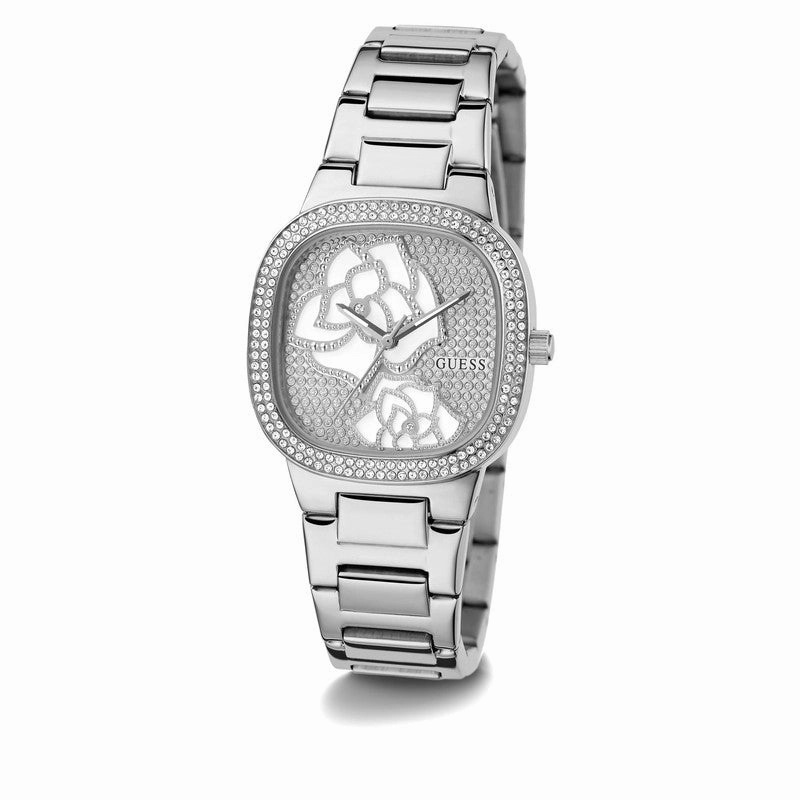 GUESS Ladies Silver Tone Analog Watch GW0544L1