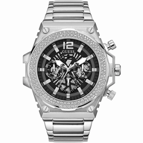 Guess Men's Watch - Classic Quartz Black Dial Stainless Steel Bracelet | GW0632G1