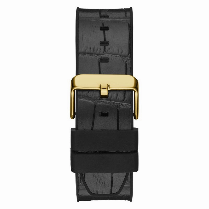 GUESS Mens Black Gold Tone Multi-function Watch GW0492G3