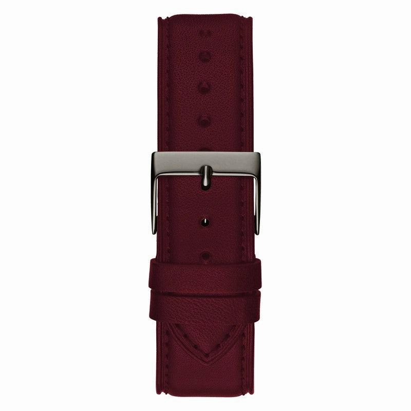 GUESS Mens Burgundy Gunmetal Analog Watch GW0628G4