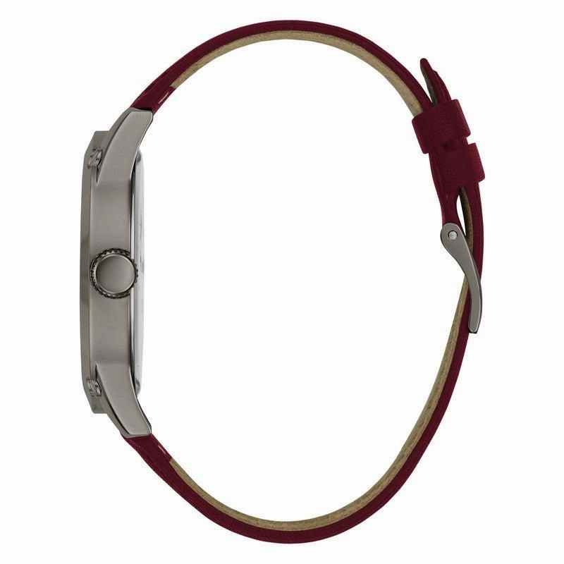 GUESS Mens Burgundy Gunmetal Analog Watch GW0628G4