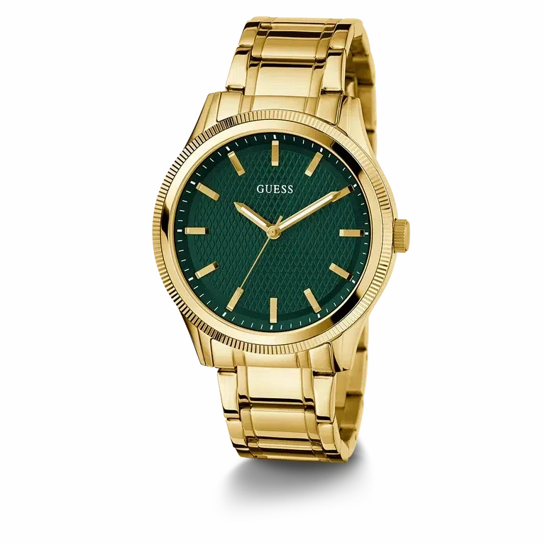 Guess Mens Gold Tone Analog Watch GW0626G2