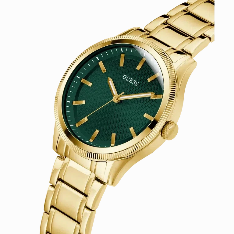 Guess Mens Gold Tone Analog Watch GW0626G2