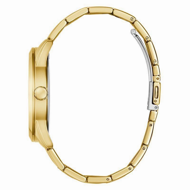 Guess Mens Gold Tone Analog Watch