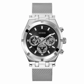 GUESS Mens Silver Tone Multi-function Watch GW0582G1