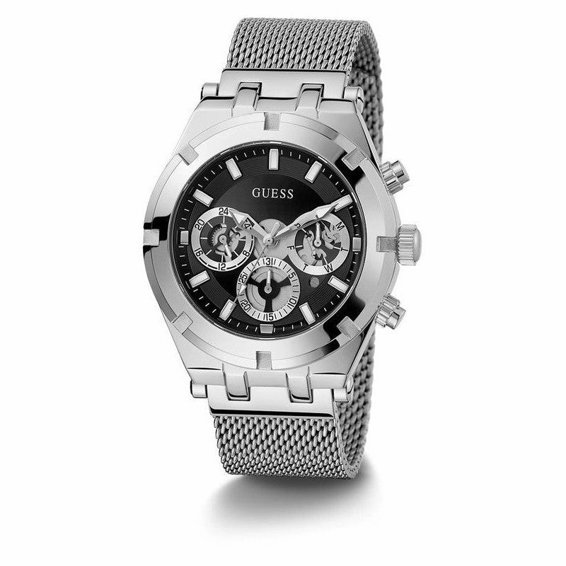 GUESS Mens Silver Tone Multi-function Watch GW0582G1