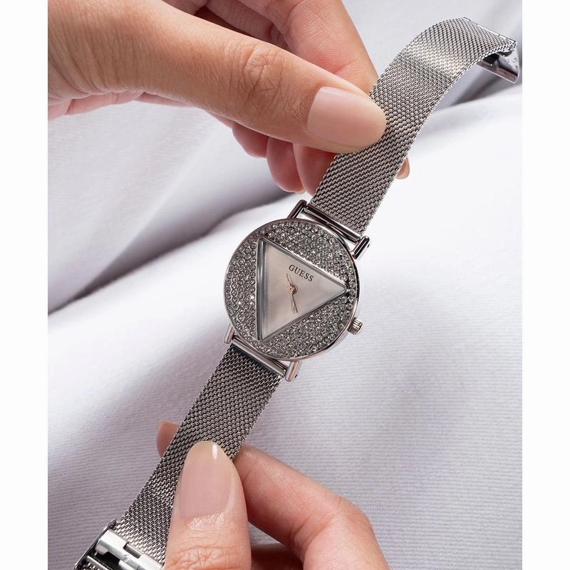 Guess Mini Iconic Silver Dial Analog Watch